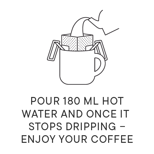 3.step pour 180ml hot water wait 4 minutes and enjoy