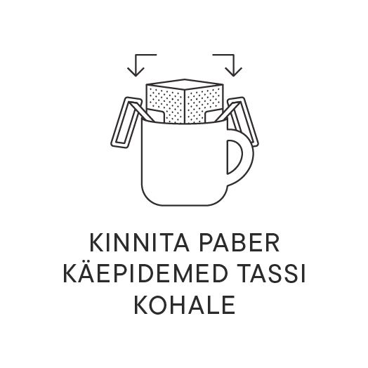 kinnita paber käepidemed tassi kohale