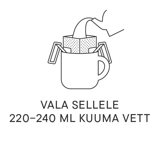 vala sellele 220-240 ml kuuma vett