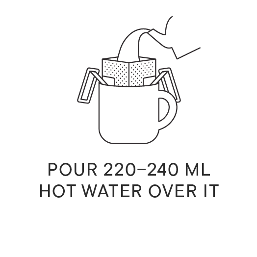 Pour 220-240 milliliters hot water over it