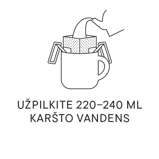 uzpilkite 220-240 ml karsto vandens