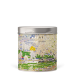 Coffee tin with artistic design and 'KALVE' branding on a white background