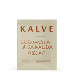 Kalve Colombia Risabalda Decaf coffee package on a white background
