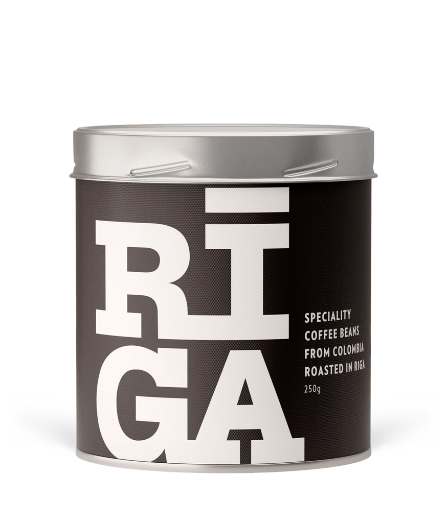 Riga black coffee tin