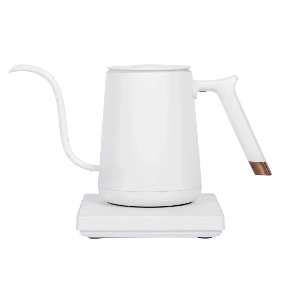 White electric kettle on a white background