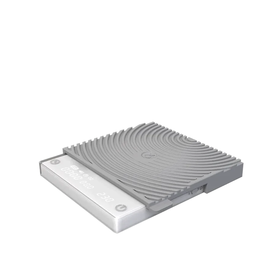 White scales on a white background