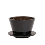 flat bed coffee dripper on a white background